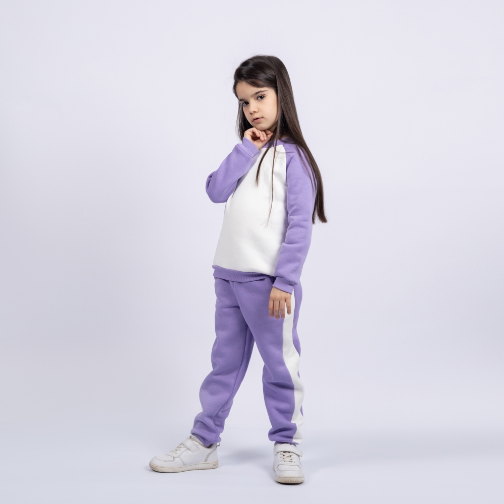 314-Л Свитшот + Штаны, лиловый, хлопок 65%, 35% ПЭ, 3-х нитка (начес) 98,104,110,116
