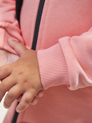 328-ПЕР. Костюм детский  на молнии, персик, хлопок 65%, 35% ПЭ, 3-х нитка без начеса 80,86,92