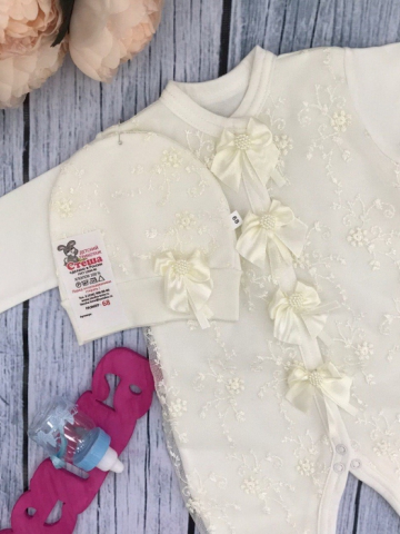 197. Комбинезон с шапкой ясельный, хлопок 100 % интерлок